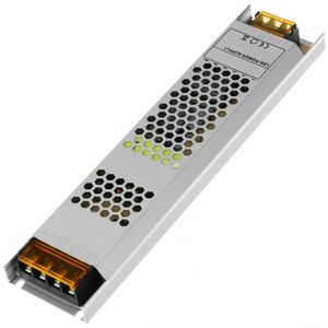 Fuente de alimentación industrial de superficie 12VDC 12.5A. Tamaño 53 x 235 x 21 mm