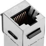 Empalme adaptador Keystone RJ45 hembra a hembra Cat.6A STP - RX03500 - 02