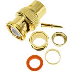 Conector dorado BNC RG6U macho para roscar - BN03300 - 05