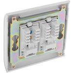 Caja de pared o canaleta de 80x80 con 2 RJ45 UTP Cat.5e 568B - RL07200 - 02