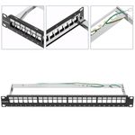 Patch panel FTP para rack 19 para 24 keystone 110 con peine - RP08200 - 02