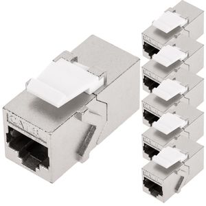 Acoplador Keystone RJ45 hembra a hembra Cat. 6 FTP pack de 6 unidades