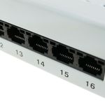 Patch panel de 24 RJ45 Cat.5e UTP 1U blanco con peine - WT03100 - 09