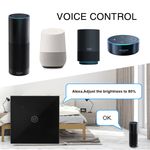 Interruptor inteligente táctil en color negro compatible con Google Home, Alexa y IFTTT - AN12500 - 06