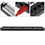 Patch panel de 24 RJ45 Cat.6 UTP 1U negro - RC03201 - 02