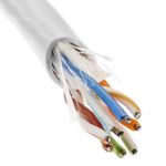 Bobina de cable de red ethernet Cat. 6 UTP CCA de 100 m rígido de color blanco - LQ05300 - 02