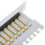 Patch panel 24 RJ45 Cat.6 UTP 1U blanco con peine - WT03200 - 05