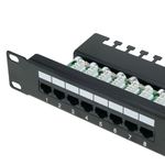 Patch panel de 24 RJ45 Cat.5e UTP 1U negro con organizador de cables para armario rack - RC04000 - 04