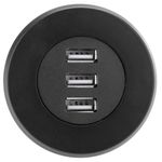 Concentrador de 3 puertos USB 2.0 para escritorio negro - US04100 - 07