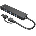 Hub USB tipo A 3.0 de 4 puertos negro Natec Moth NHU-1342 - NT39000 - 02