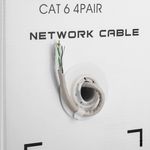 Bobina de cable de red ethernet Cat. 6 UTP de 100 m rígido de color gris - LM02100 - 06