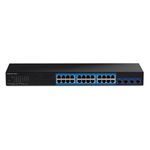 Switch PoE 10/100/1000 Mbps IEEE802.3ae/ad 24 puertos y 4 SFP+ para rack 19" - RA09600 - 02