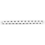 Patch panel configurable para keystone 19" blanco de 24 RJ45 con peine FTP y UTP1U Lanberg PPKS-1224-S - RD19000 - 02
