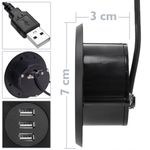 Concentrador de 3 puertos USB 2.0 para escritorio negro - US04100 - 02