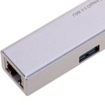 Adaptador USB 3.0 tipo C a RJ45 Gigabit Ethernet con hub 3 puertos USB tipo A - RA01900 - 10
