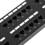 Patch panel de 48 RJ45 Cat.6 UTP 2U negro - RC03301 - 04