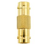 Conector dorado BNC RG6U hembra-hembra empalme - BN03600 - 02