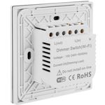 Interruptor inteligente táctil regulable en color blanco compatible con Google Home, Alexa y IFTTT - AN12300 - 07