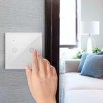 Interruptor inteligente táctil doble en color blanco compatible con Google Home, Alexa y IFTTT - AN12100 - 04