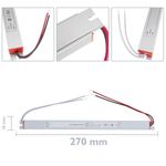 Fuente de alimentación industrial para LED 12VDC 3A. Tamaño 18 x 270 x 15 mm - VF12200 - 02