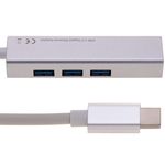 Adaptador USB 3.0 tipo C a RJ45 Gigabit Ethernet con hub 3 puertos USB tipo A - RA01900 - 08