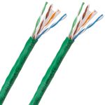 Bobina de cable de red ethernet Cat. 6 UTP CCA de 100 m rígido de color verde - LQ02300 - 07