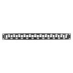 Patch panel configurable para keystone 19" de 24 RJ45 con peine FTP y UTP1U Lanberg PPKS-1224-B - RD13900 - 02