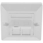 Placa de pared de 80x80 de 1 RJ45 Cat.5e UTP - RI05100 - 03