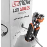 Bobina de cable de red ethernet Cat. 6 UTP de 100 m flexible de color gris - LM02300 - 04