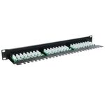 Patch panel de 24 RJ45 Cat.5e UTP 1U negro con organizador de cables para armario rack - RC04000 - 06