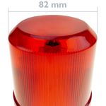 Sirena luminosa de LEDs 82mm de color rojo con efecto de rotación - SA89000 - 02