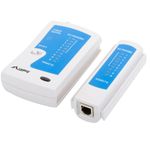 Comprobador de cables de red Lanberg NT-0401 para RJ45 RJ12 RJ11 cables UTP/FTP/SFTP y coaxial - CT10300 - 02