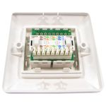Placa de pared de 80x80 de 1 RJ45 Cat.6 FTP - RI06400 - 02