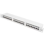 Patch panel 19" blanco de 24 RJ45 CAT.5E FTP 1U Lanberg PPS5-1024-S - RD11800 - 03