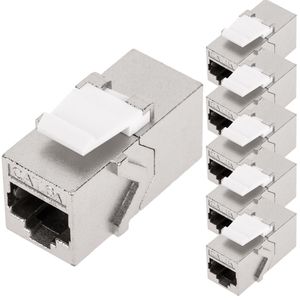 Acoplador Keystone RJ45 hembra a hembra Cat. 6a FTP pack de 6 unidades