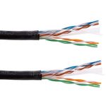 Bobina de cable de red ethernet Cat. 6 UTP CCA de 100 m rígido de color negro - LQ04300 - 05