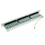 Patch panel de 24 RJ45 Cat.5e UTP 1U blanco con peine - WT03100 - 02