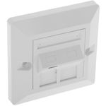 Placa de pared de 80x80 de 1 RJ45 Cat.5e UTP - RI05100 - 01