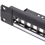 Patch panel para rack 19 para 24 keystone 110 con peine - RP00100 - 06
