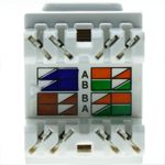 Keystone RJ45 hembra a TB110 Cat.6 UTP blanca - RD06700 - 02