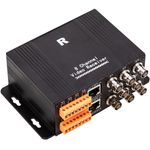 Transceptor de vídeo activo para rack 19" con 8 puertos dobles BNC a 2 puertos RJ45 o Terminal Block - SI02800 - 01