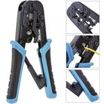 Herramienta crimpadora cortadora peladora para RJ45 RJ12 RJ11 RJ9 8P8C 6P6C 6P4C 4P4C - HT00200 - 02