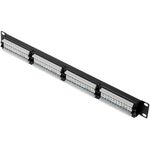 Patch panel de 24 RJ45 Cat.6 UTP 1U negro - RC03201 - 03
