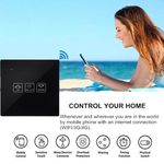 Interruptor inteligente táctil regulable en color negro compatible con Google Home, Alexa y IFTTT - AN12800 - 05