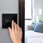 Interruptor inteligente táctil regulable en color negro compatible con Google Home, Alexa y IFTTT - AN12800 - 04