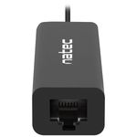 Hub USB tipo A 2.0 de 3 puertos + RJ45 negro Natec Dragonfly NHU-1413 - NT35900 - 03