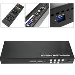 Videowall matriz de vídeo de 4 pantallas 2x2 1x4 4x1 HDMI CVBS VGA USB ampliable - YR04200 - 02