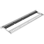 Patch panel 24 RJ45 Cat.6 UTP 0.5U metal con peine para gestión de cables - RD03900 - 03
