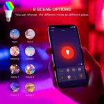 Bombilla LED inteligente multicolor inalámbrica ajustable E27 9W compatible con Google Home, Alexa y IFTTT - AN10500 - 10