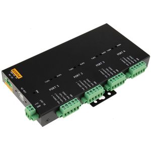 Adaptador industrial USB 2.0 a RS232 RS422 RS485 de 4 puertos